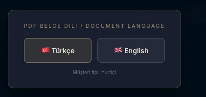 PDF Dil Seçimi
