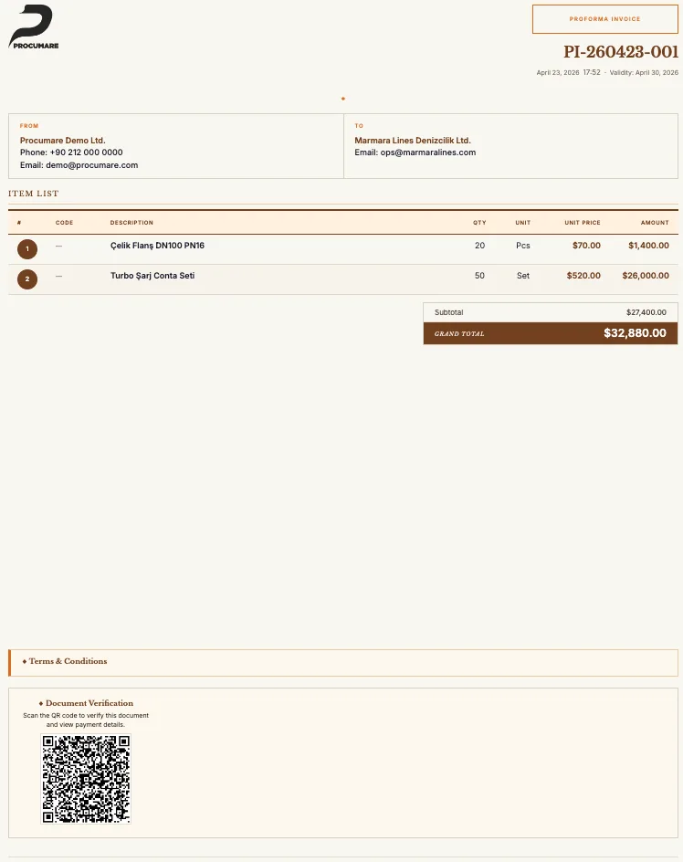 Proforma Invoice PDF